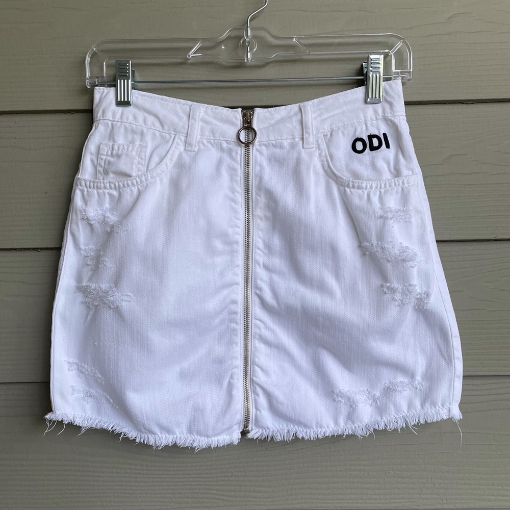 ODI White mini skirt